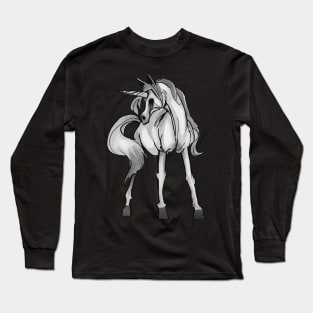 Cartoony Doomed Unicorn Long Sleeve T-Shirt